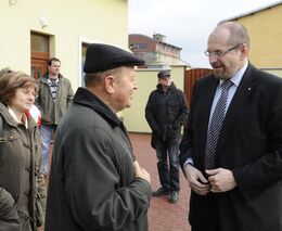 Pan ministr Ing. Ivan Fuksa na statku „Nový dvůr“ 