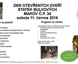 Den otevřených dveří na statku rodiny Bulvových v Makově