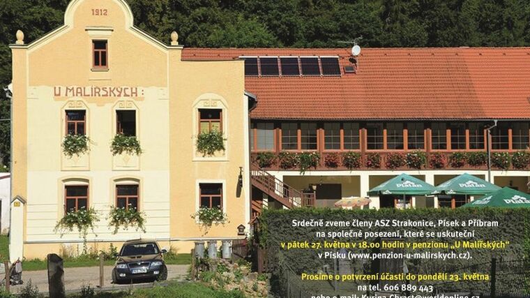 Pozvánka na jarní posezení členů ASZ Strakonice, Písek a Příbram
