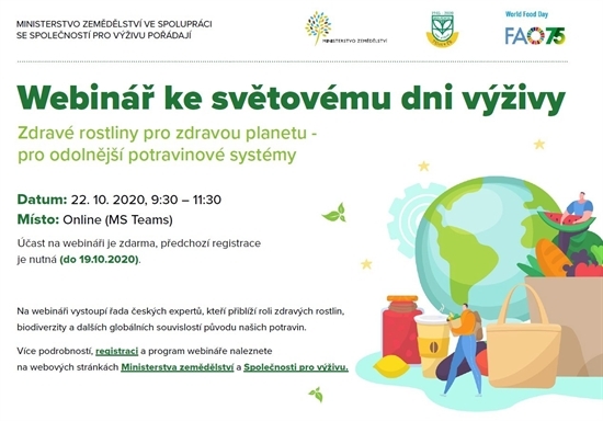 Webinář ke Světovému dni výživy 2020
