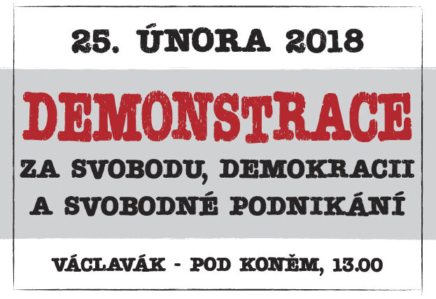Asociace spoluorganizátorem Demonstrace za svobodu, demokracii a svobodné podnikání
