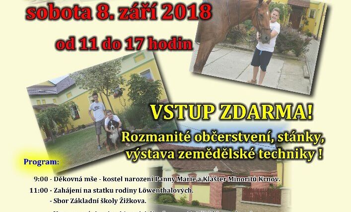 Farmářské dožínkové slavnosti na statku Löwenthalových v Krnově