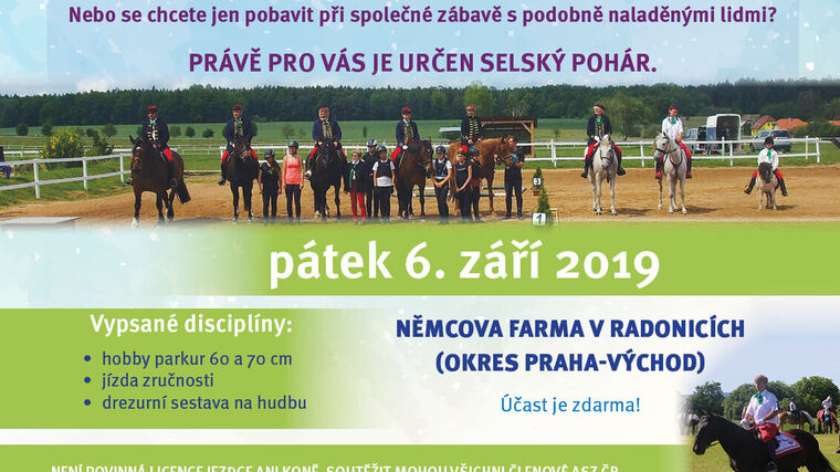 Selský pohár - amatérské jezdecké závody pro členy ASZ ČR