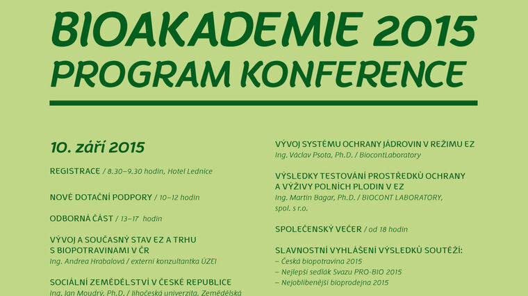 Konference ekologického zemědělství BIOAKADEMIE