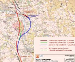 Kudy povede trať vysokorychlostní železnice mezi Roudnicí a Litoměřicemi?
