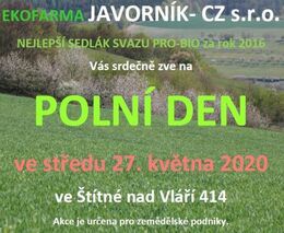Polní den s Ekofarmou Javorník