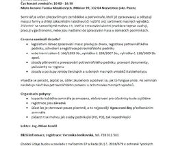 Praktický seminář Zpracování hovězího a vepřového masa