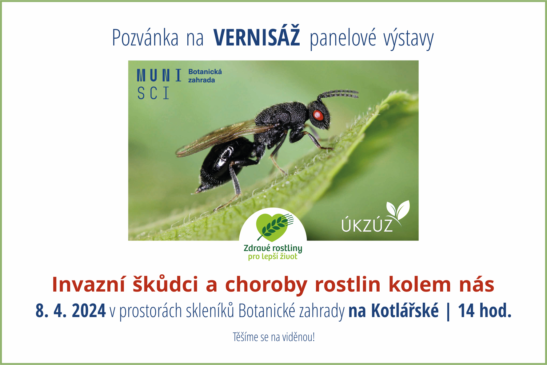 Pozvánka na vernisáž výstavy INVAZKY_8_4_2024_BRNO