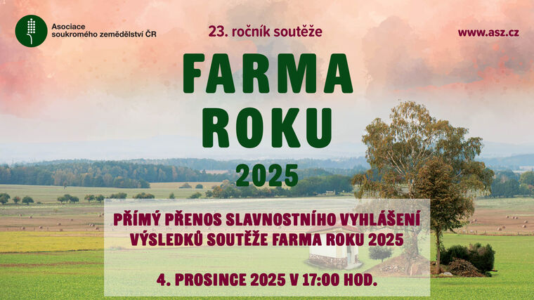 Záznam ze slavnostního vyhlášení výsledků soutěže Farma roku 2025