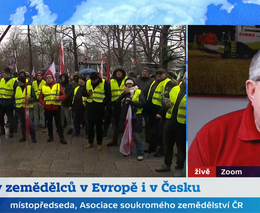 K protestům zemědělců s místopředsedou ASZ ČR Janem Staňkem ve Studiu ČT24
