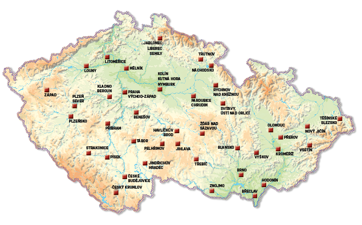 Regiony Asociace soukromého zemědělství ČR