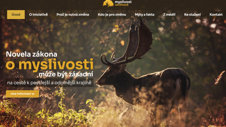 Nový web Myslivost udržitelně