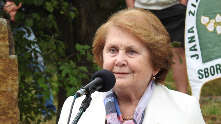Projev Mileny Kozumplíkové - autorky myšlenky vybudování pomníku obětem „AKCE KULAK“ 